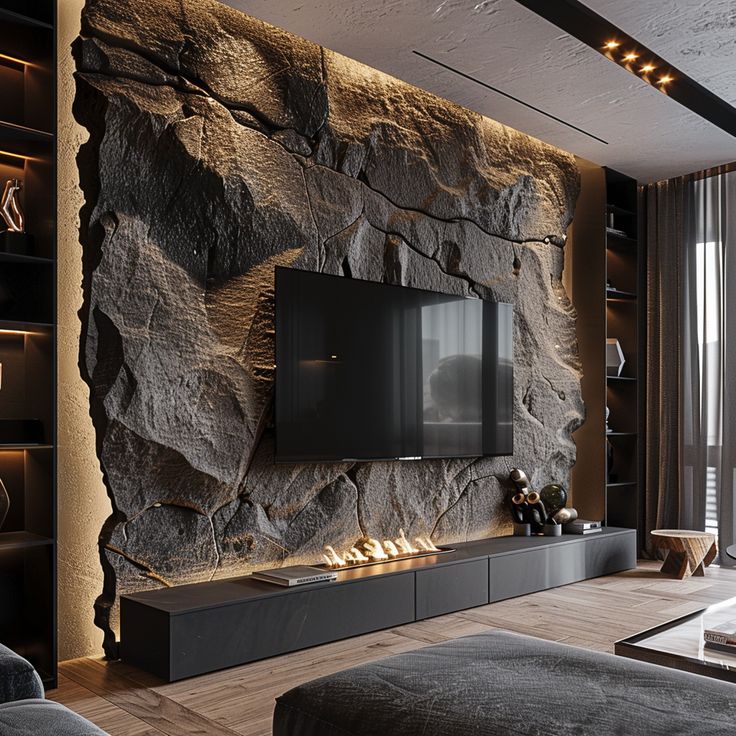 Искусственная скала в загородном доме в Опалихе